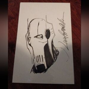 Star Wars General Grievous Original Sketch By Livio Ramondelli Signed With COA